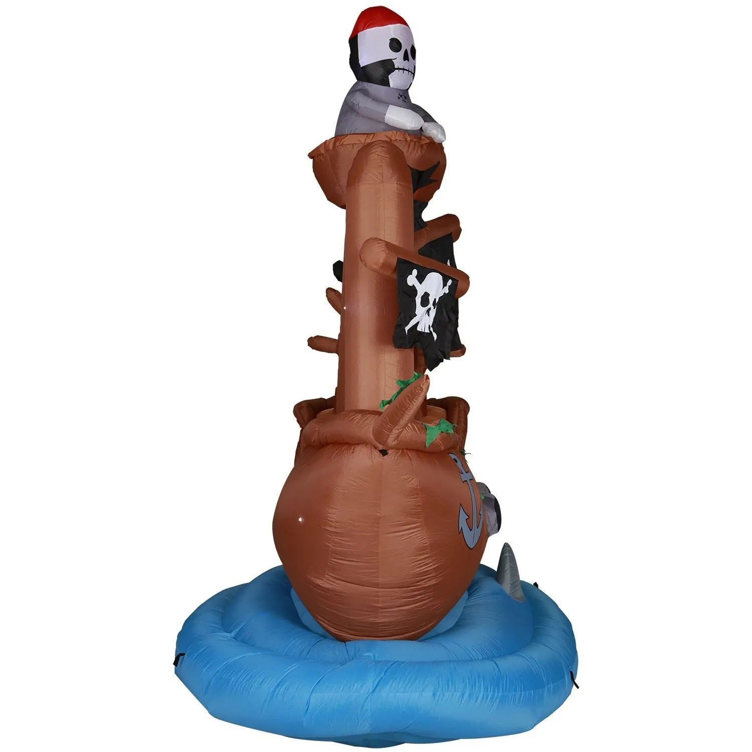 10 ft Wide Haunted Pirate Ship Halloween Inflatable