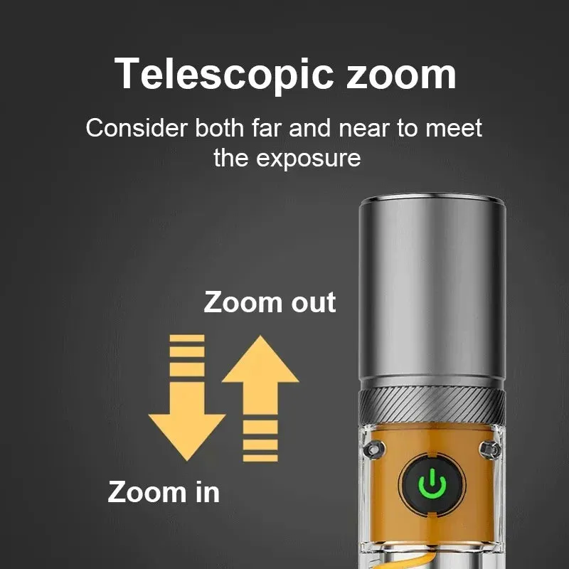 100000 Lumens P70/CT10 White Laser Zoomable Torch Campsite Lamp with Breathing Atmosphere Light Rechargeable Portable Work Lamp for Camping Waterproof