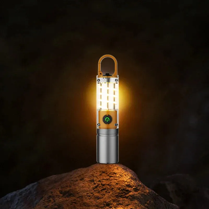 100000 Lumens P70/CT10 White Laser Zoomable Torch Campsite Lamp with Breathing Atmosphere Light Rechargeable Portable Work Lamp for Camping Waterproof