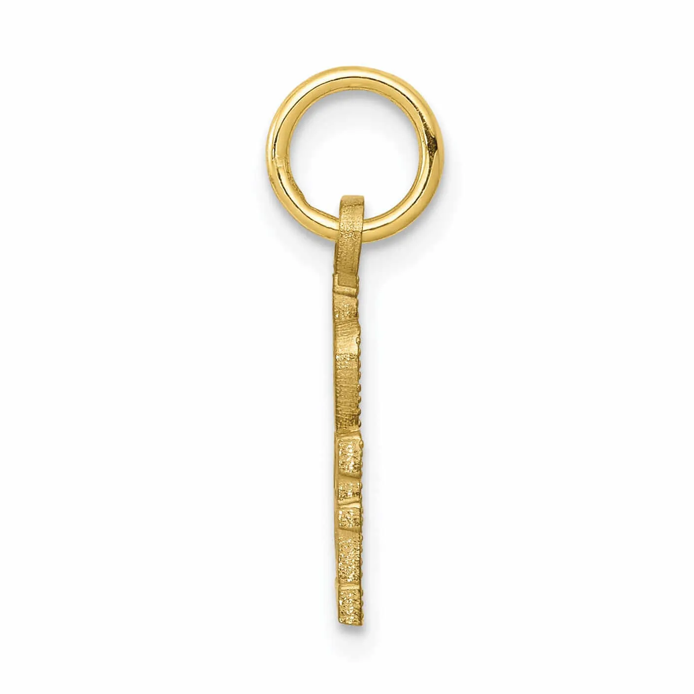 10k Yellow Gold Polished I Love Golf Pendant