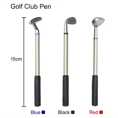 10L0L Golf Pens with Golf Bag Holder Novelty Gifts with 3 Pieces Aluminum Pen Office Desk Golf Bag Pencil Holder for Men Fathers Day Golf Souvenirs Unique Gifts For Golfer Fans Coworker s