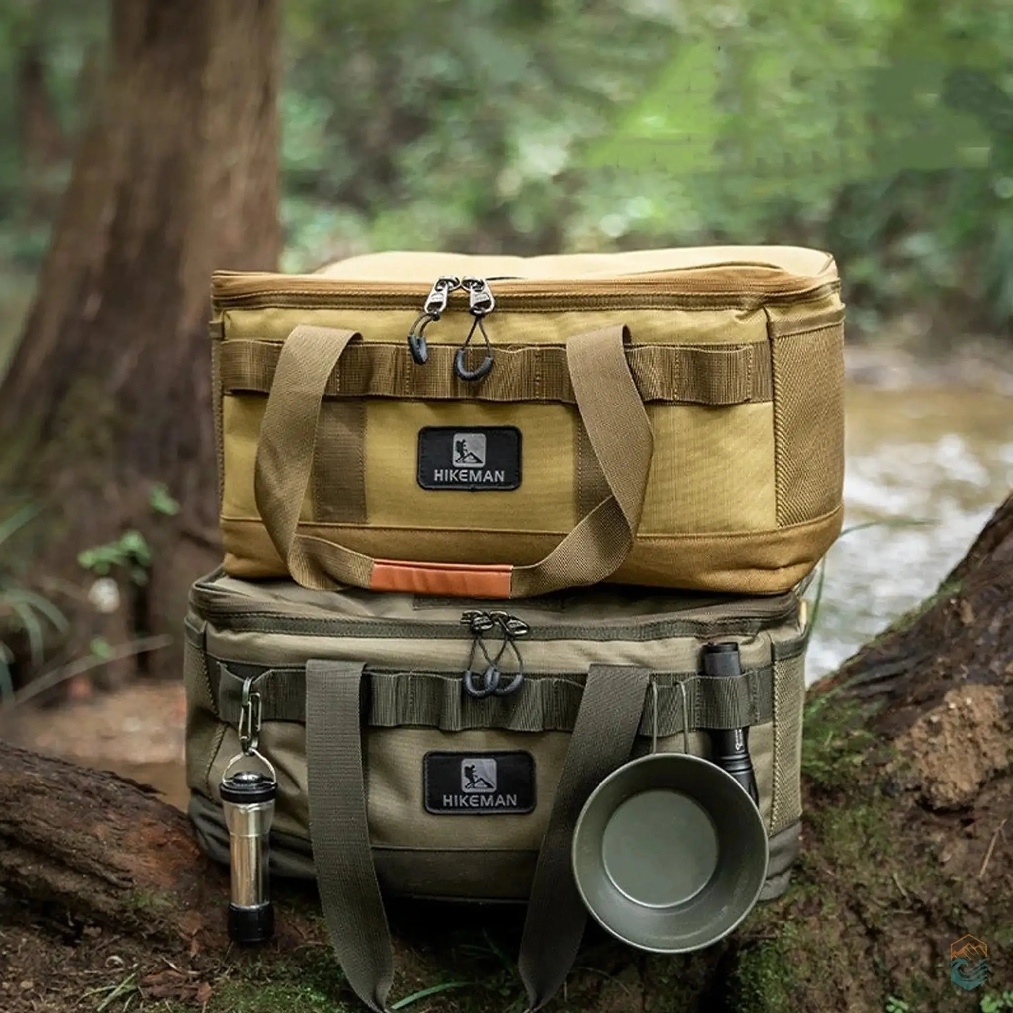 20L Large Capacity Camping Utility Bag with Oxford Cloth and Cookware Storage