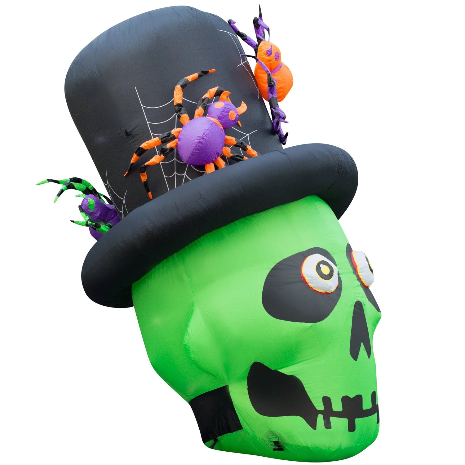 6 ft Inflatable Halloween Top Hat Skull Yard Decoration