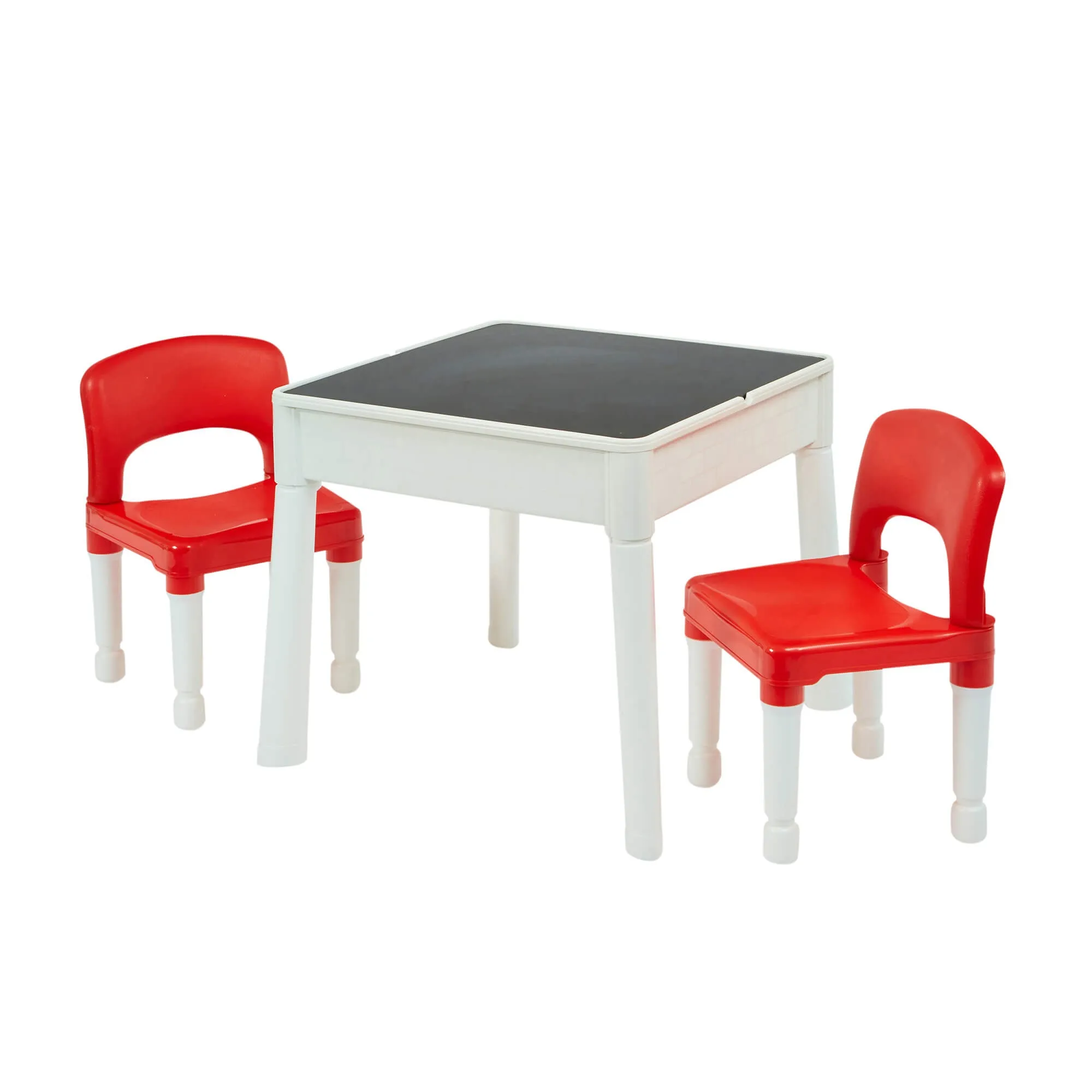 6-in-1 Montessori Table & 2 Chairs Set | Sand & Water Play | Blackboard | Dry Wipe Top | Storage