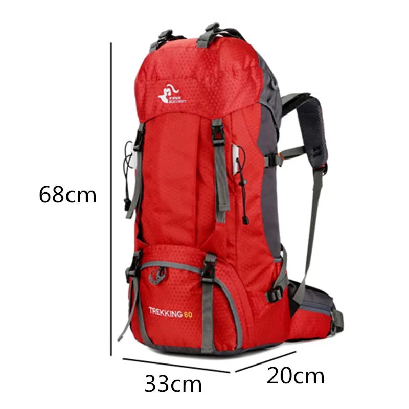 60L backpack camping mountaineering bag waterproof hiking backpacks molle bag