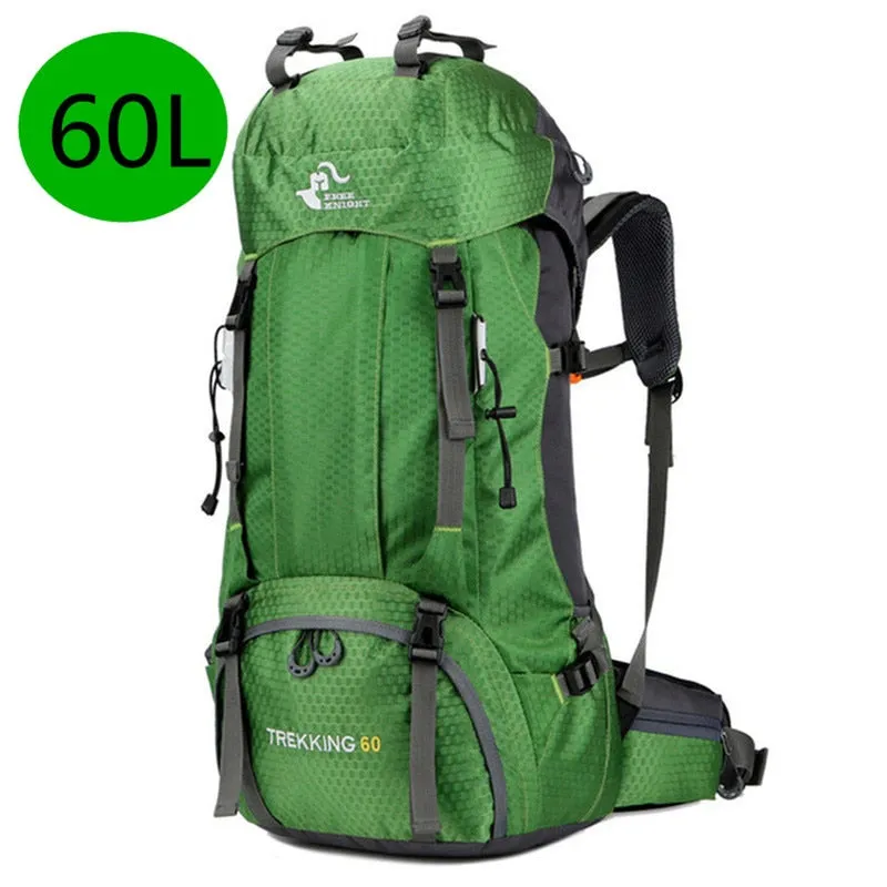 60L backpack camping mountaineering bag waterproof hiking backpacks molle bag