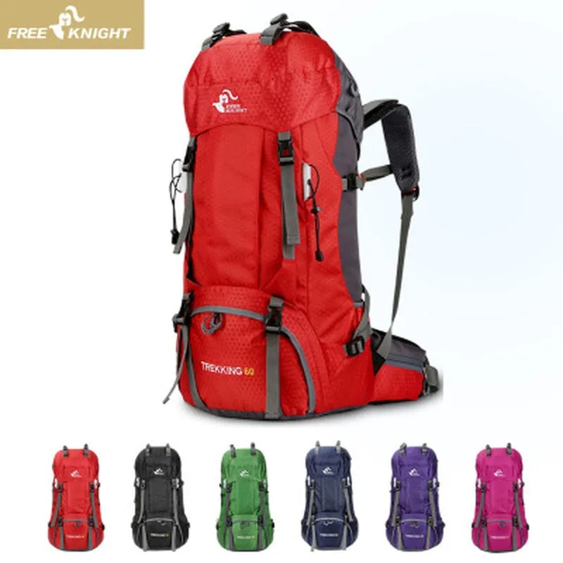 60L backpack camping mountaineering bag waterproof hiking backpacks molle bag