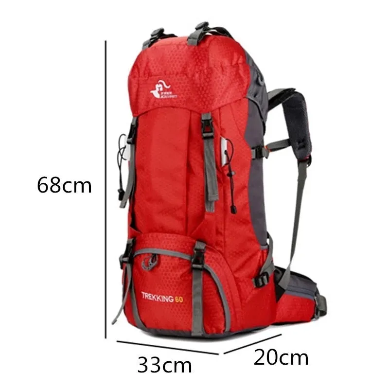 60L backpack camping mountaineering bag waterproof hiking backpacks molle bag