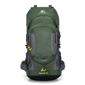 60L Outdoor Hiking Backpacks Travel Climbing Bag Waterproof Bags Trekking Camping with Rain Cove