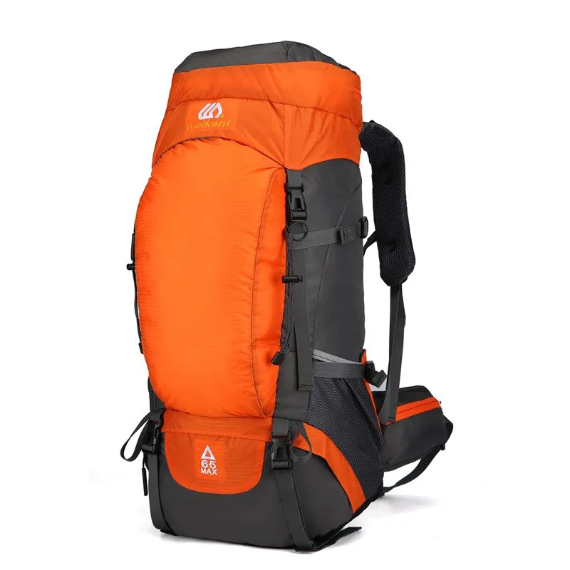 65L Outdoor Backpack for Travel Climbing Hiking Large Capacity Waterproof Camping Backpacks with Rain Cover