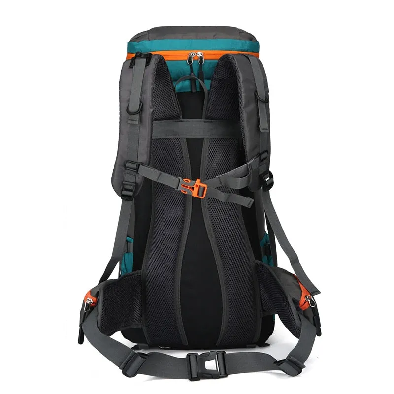 65L Outdoor Backpack for Travel Climbing Hiking Large Capacity Waterproof Camping Backpacks with Rain Cover