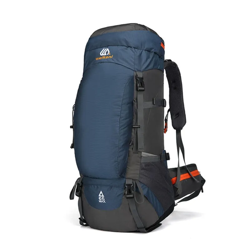 65L Outdoor Backpack for Travel Climbing Hiking Large Capacity Waterproof Camping Backpacks with Rain Cover