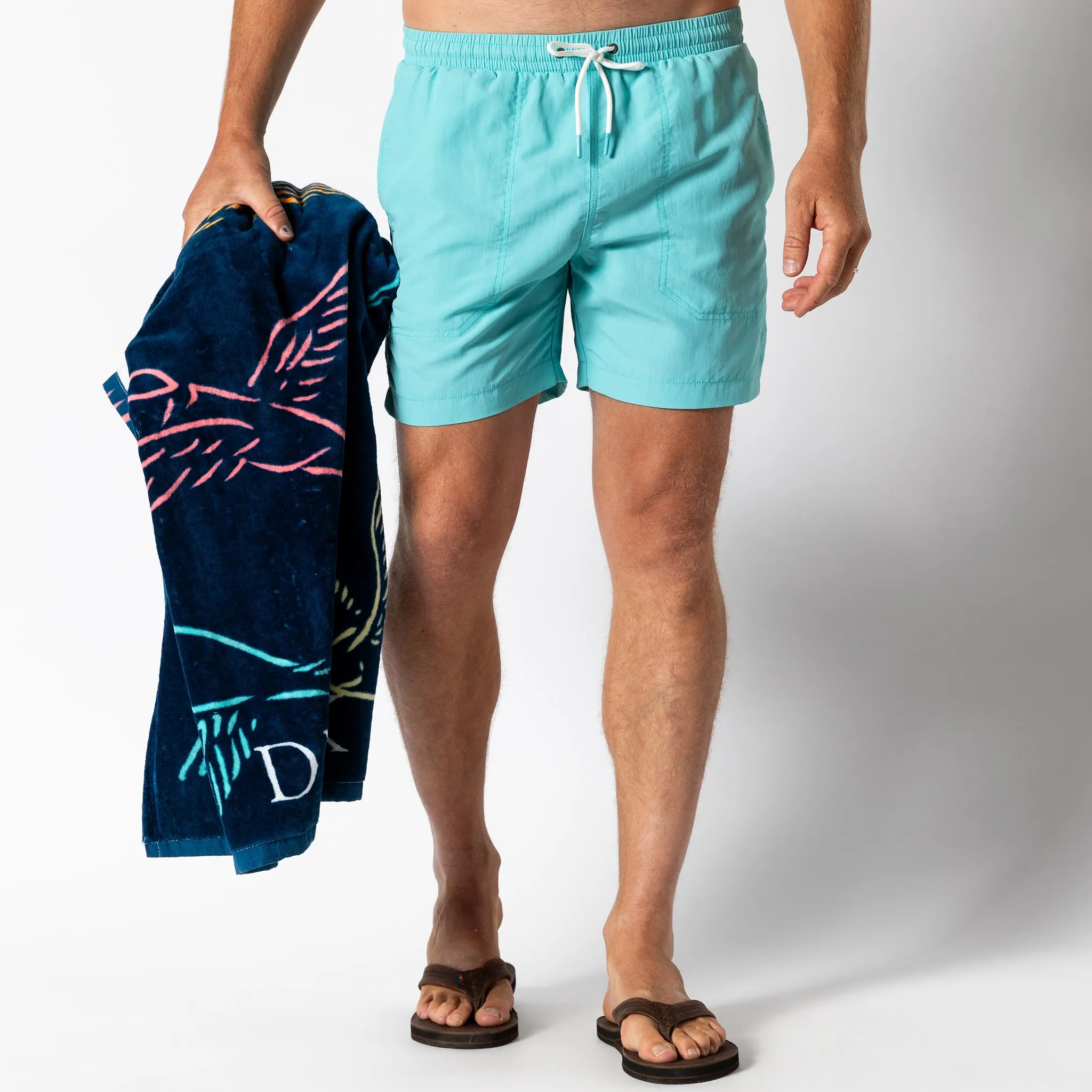 6" Solid Sailport Swim Short