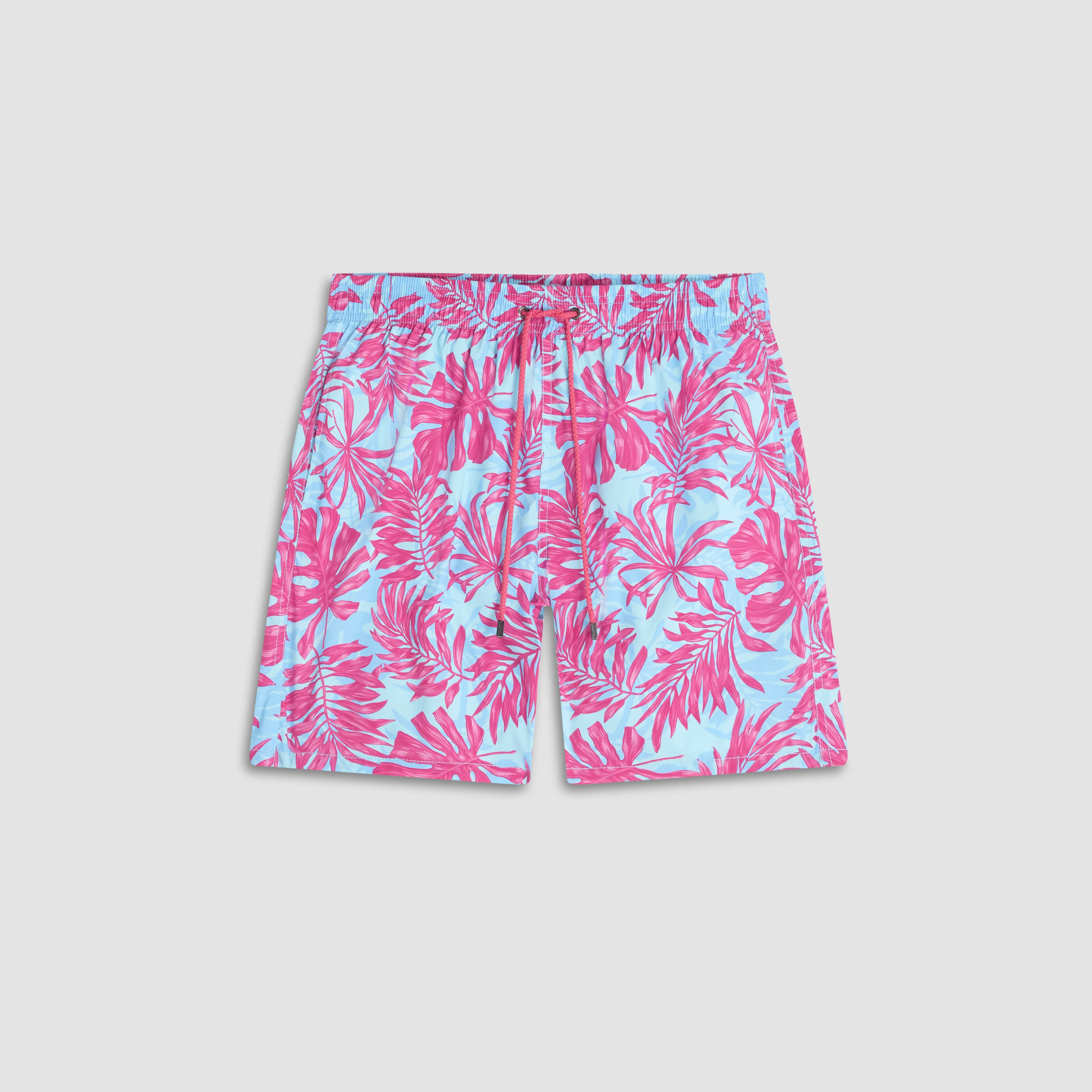 Adrian Leaf Print Swim Trunks