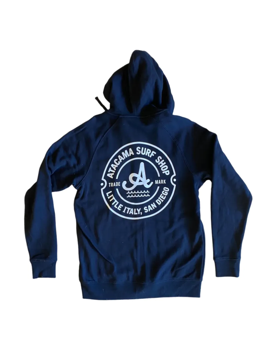 ALMA ZIPPERED HOODIE SWEATSHIRT BLACK