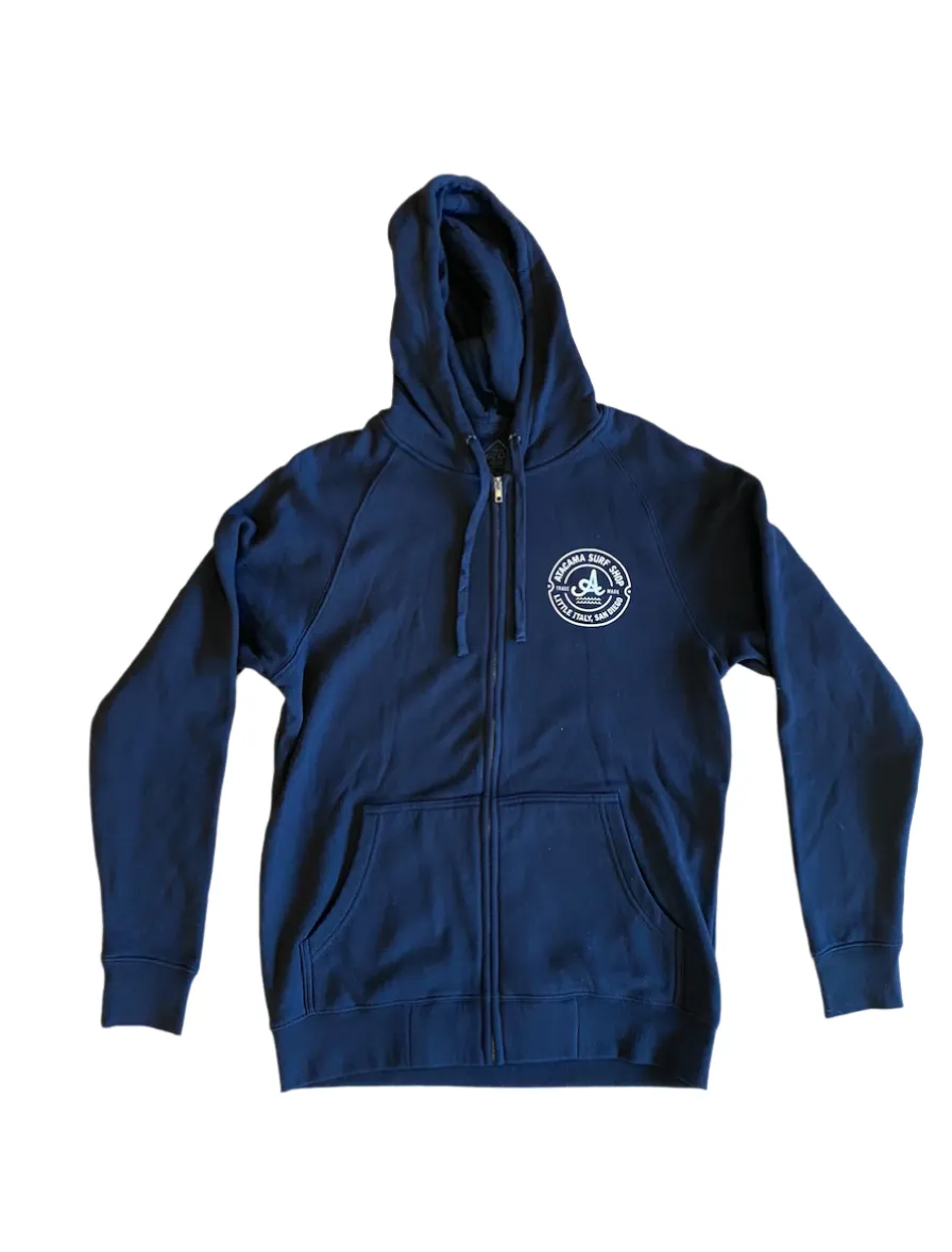 ALMA ZIPPERED HOODIE SWEATSHIRT BLACK