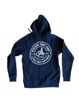 ALMA ZIPPERED HOODIE SWEATSHIRT BLACK