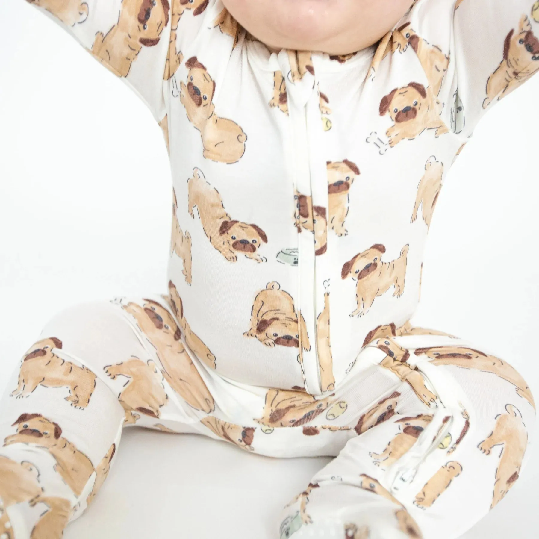 ANGEL DEAR- 2 WAY ZIPPER FOOTIE - PUGS