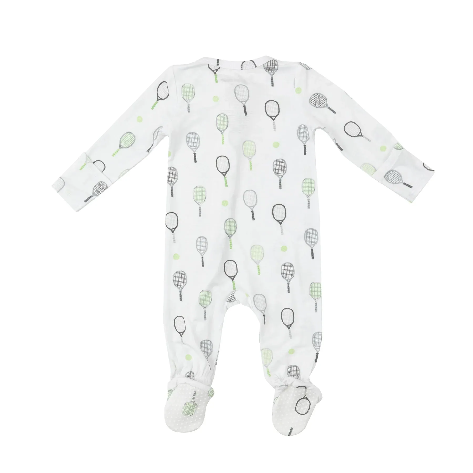 ANGEL DEAR- 2 WAY ZIPPER FOOTIE - TENNIS GREEN