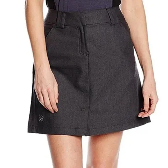 Arc'Teryx Womens Reia Outdoor Hiking Skirt in Graphite Grey Size 8