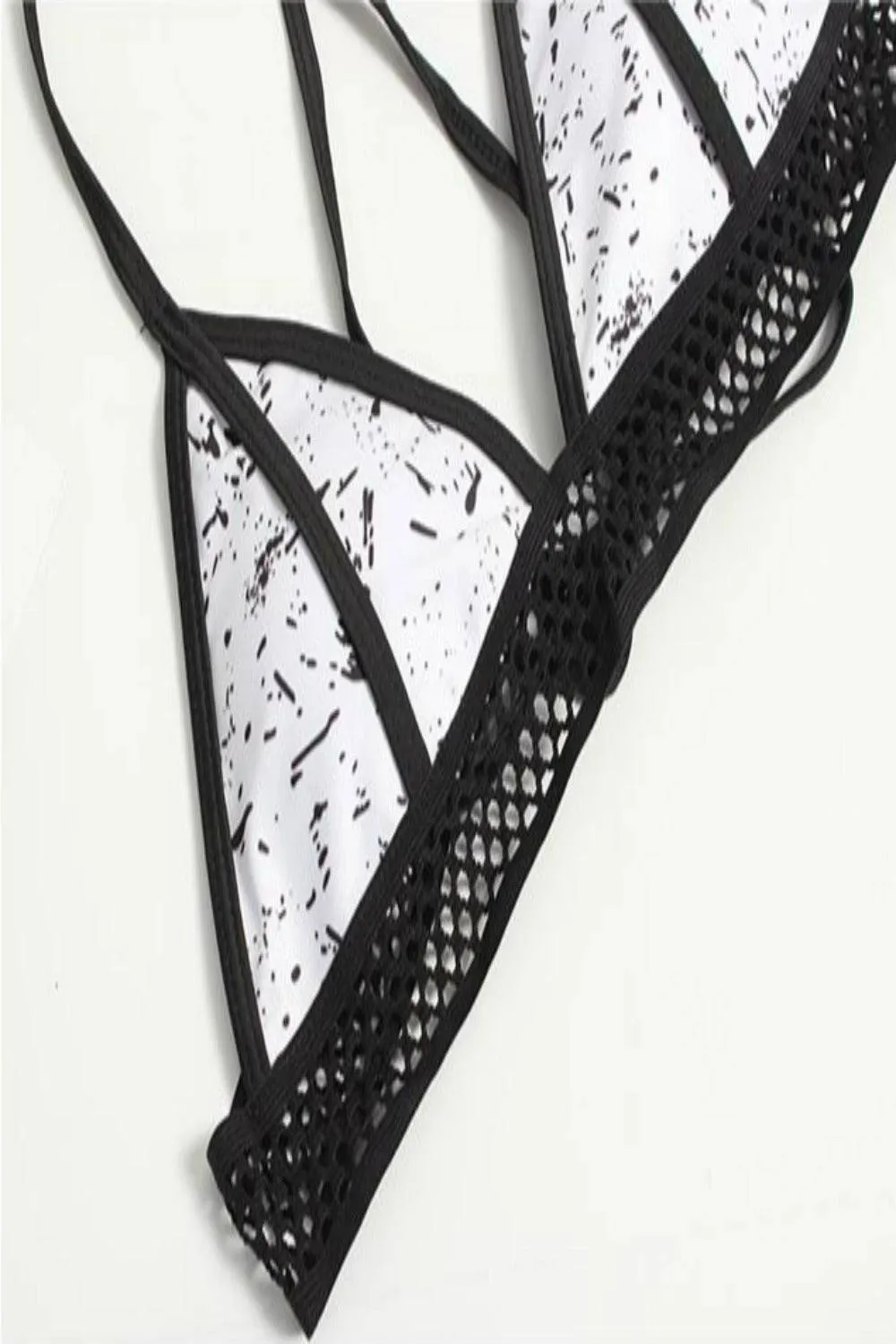 Ariel Dusty Mesh White Bikini Swimsuit