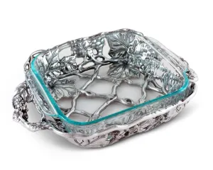Arthur Court Grape Square Pyrex Holder 2qt