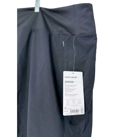 Athleta Soho Skirt Womens 26 3X Black Skirt Short Tennis Hiking Outdoor Golf NWT