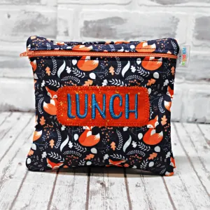 Autumn Fox Personalized Reusable Food Bag