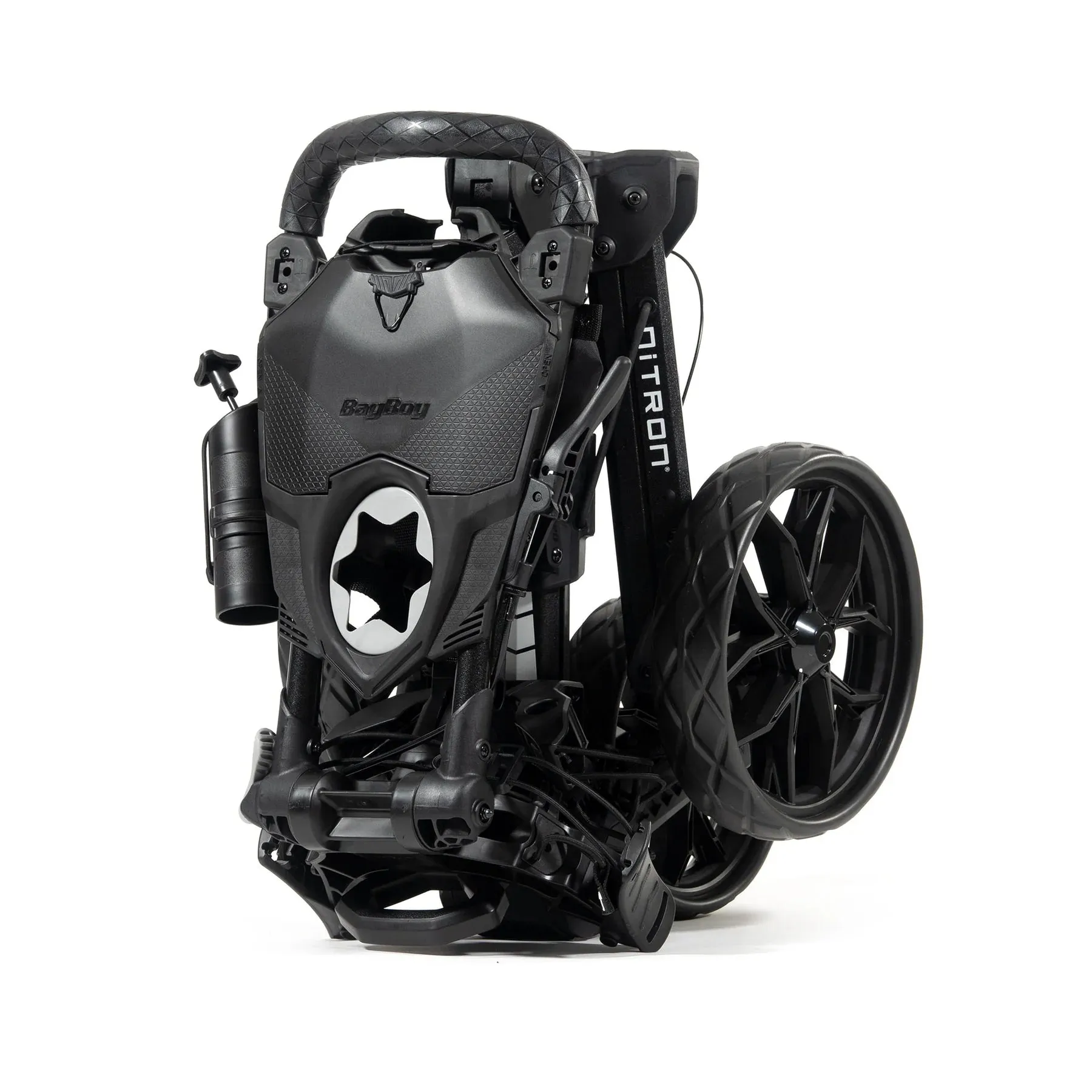 BagBoy Nitron Auto-Open Golf Push Cart Black/Red