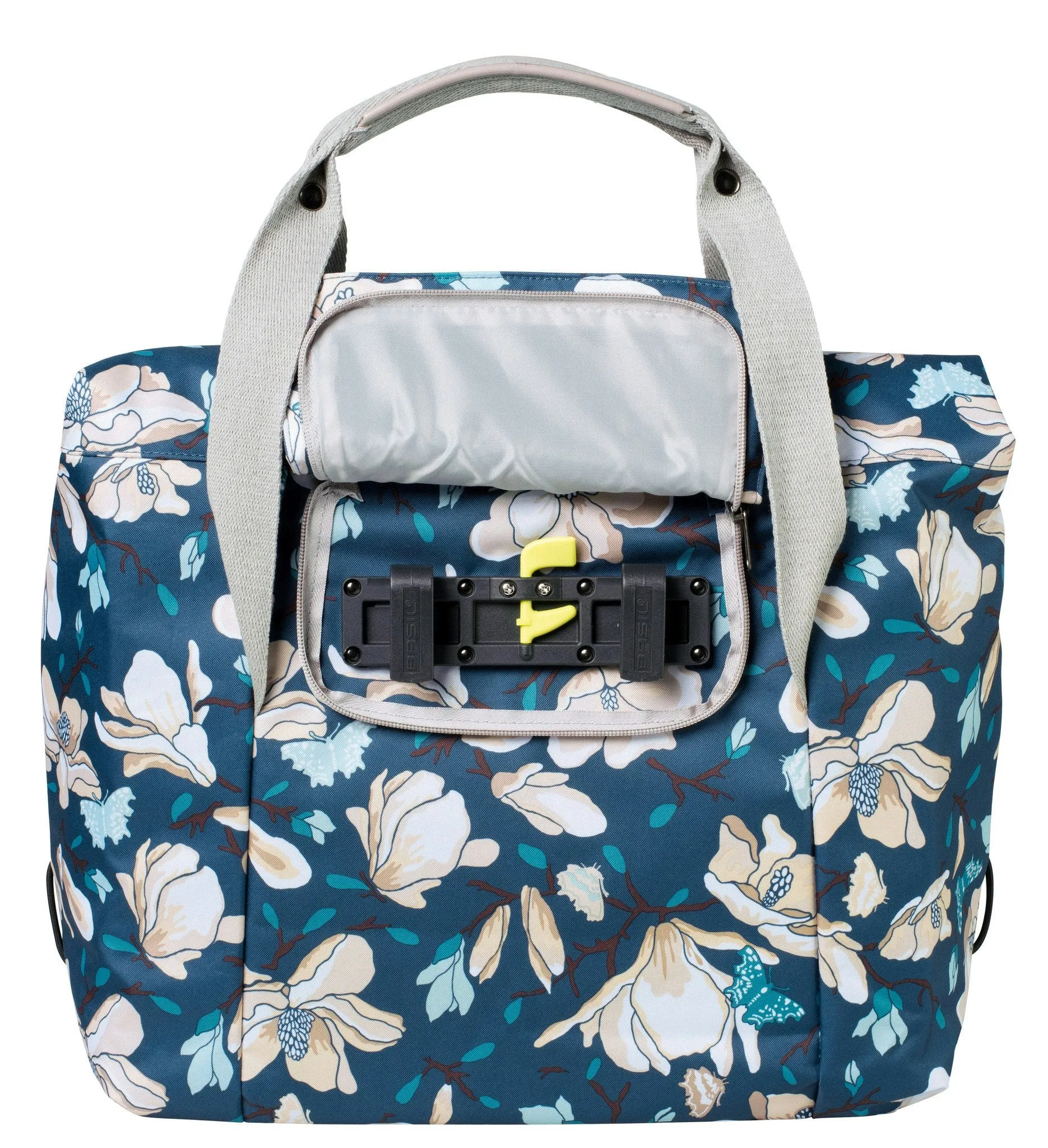 Basil Magnolia Shopper Bag 18L Teal Blue