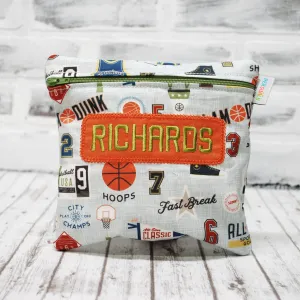 Basketball Varsity Personalized Reusable Food Bag