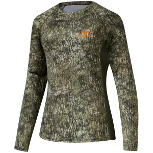 BASSDASH Women’s Camo Hunting Shirt Long Sleeve UPF 50  Sun Protection Performance Tee Fishing Hiking