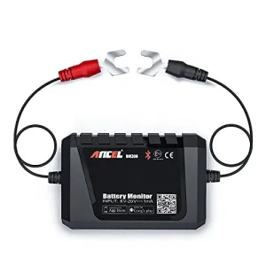 Battery Monitor ANCEL BM300 Bluetooth Voltmeter for All 12 Volts Solar Power Systems/RVs/Motorcycles/Boats/Cars/Trucks with Automotive Charging Cranking System Test with Alarm