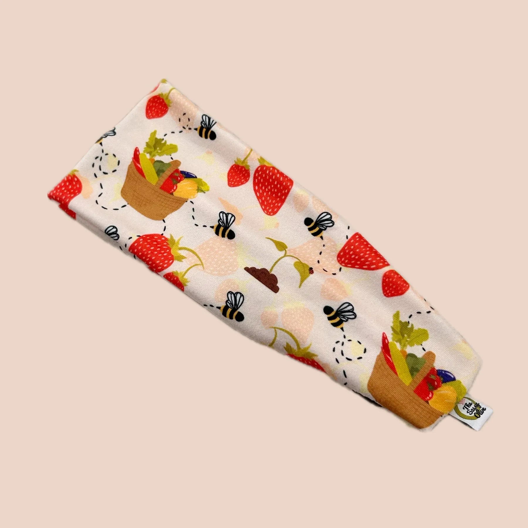 Bee's Strawberry Picnic Stretch Headband