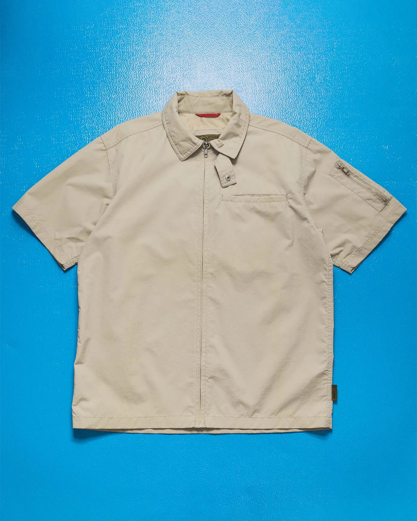 Beige Surplus Ripstop Zip Up Shirt (M~L)