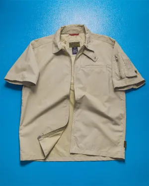 Beige Surplus Ripstop Zip Up Shirt (M~L)