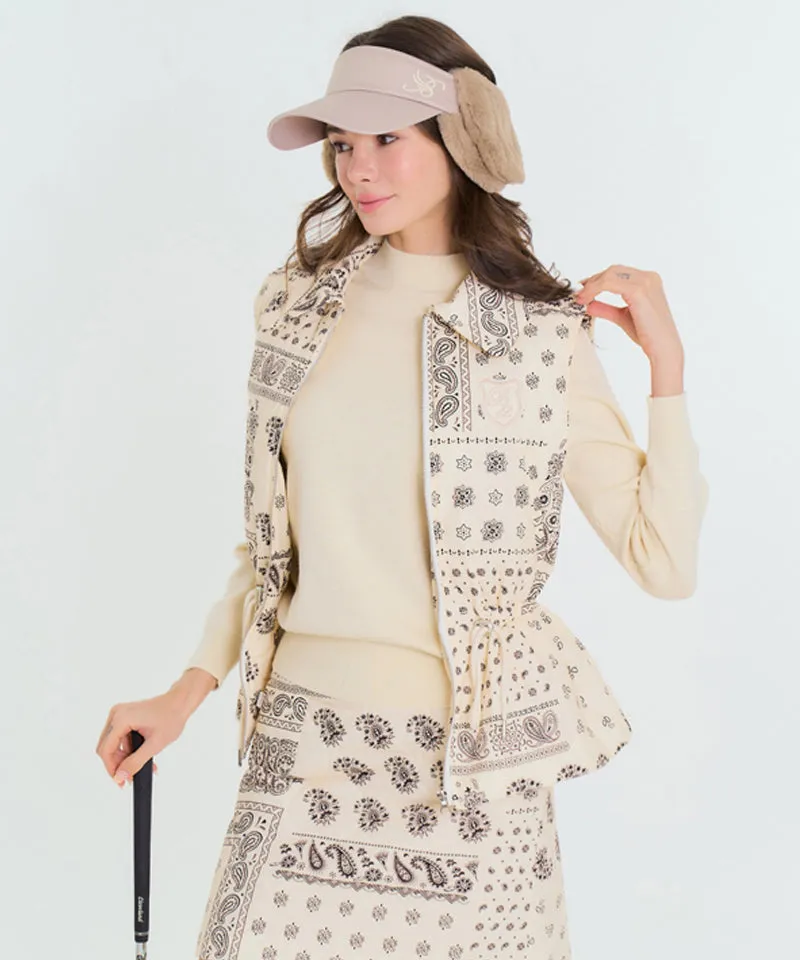 BENECIA 12 Bandana Quilted Vest - Ivory