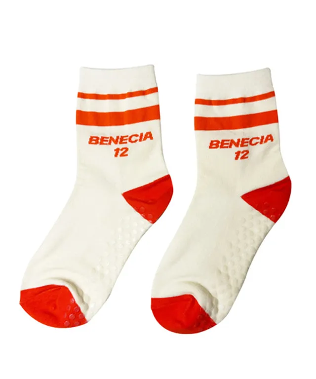 BENECIA 12 Nonslip Crew Socks - 3 pairs multi set