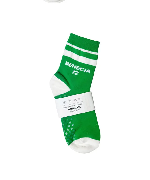 BENECIA 12 Nonslip Crew Socks - 3 pairs multi set