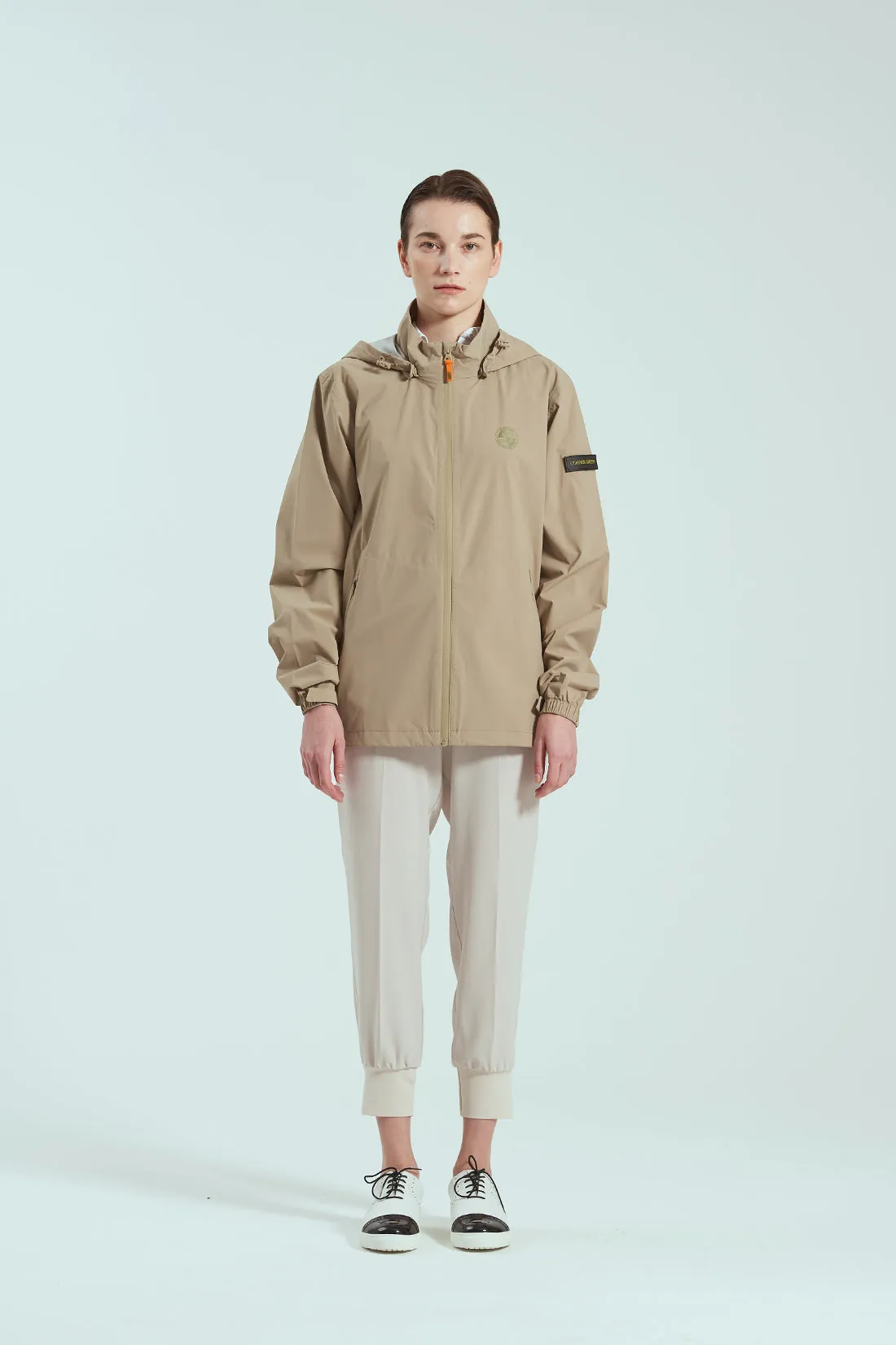 BIRDIE Mens Golf Rain Jacket - Beige