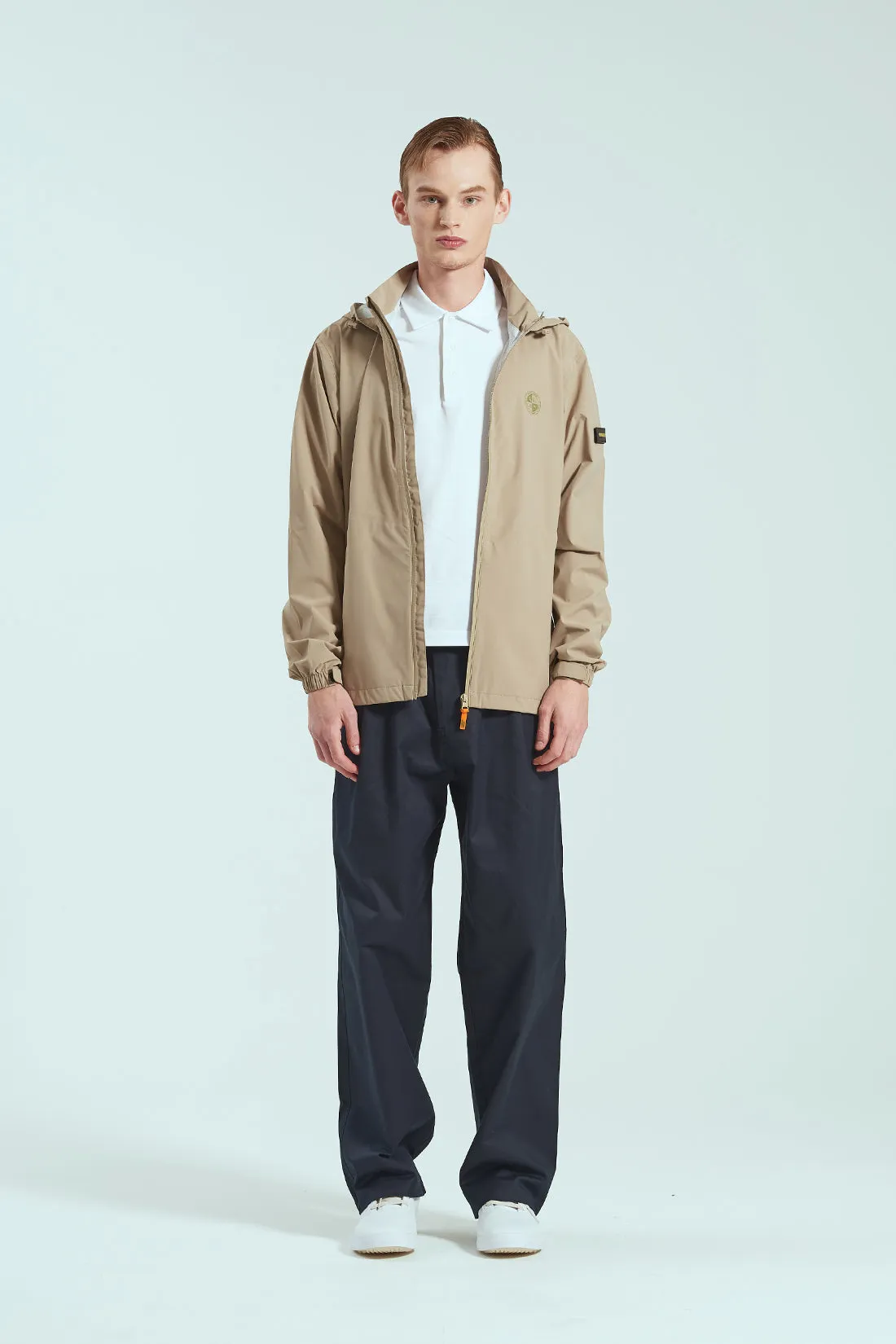 BIRDIE Mens Golf Rain Jacket - Beige
