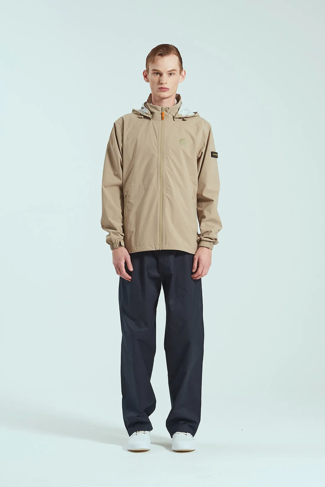 BIRDIE Mens Golf Rain Jacket - Beige
