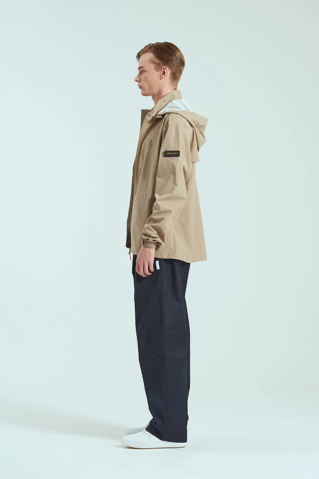 BIRDIE Mens Golf Rain Jacket - Beige