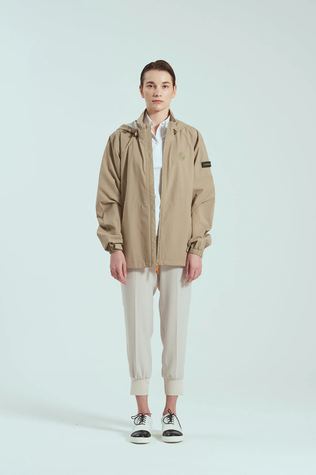 BIRDIE Mens Golf Rain Jacket - Beige
