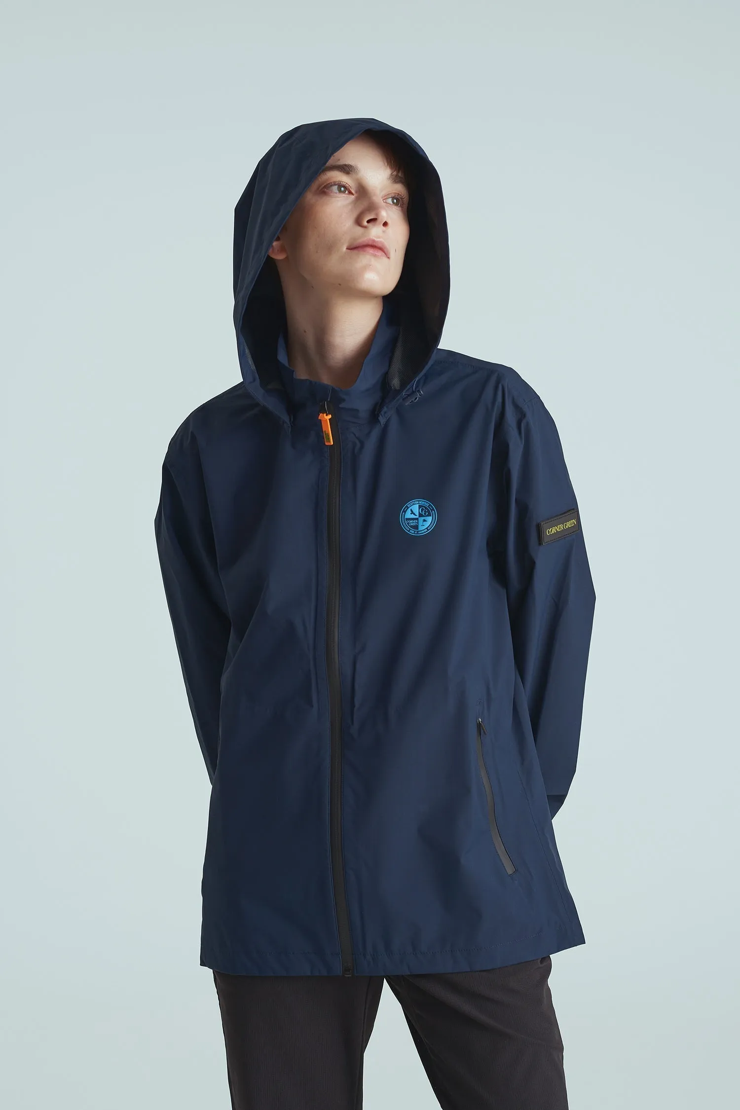 BIRDIE Mens Golf Rain Jacket - Navy