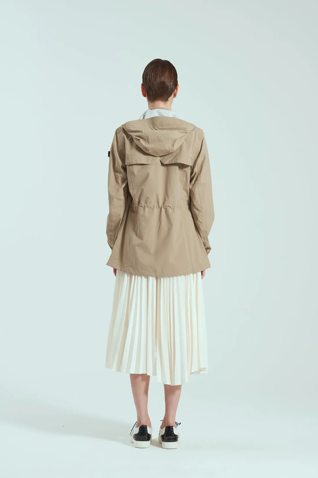 BIRDIE Womens Golf Rain Jacket - Beige