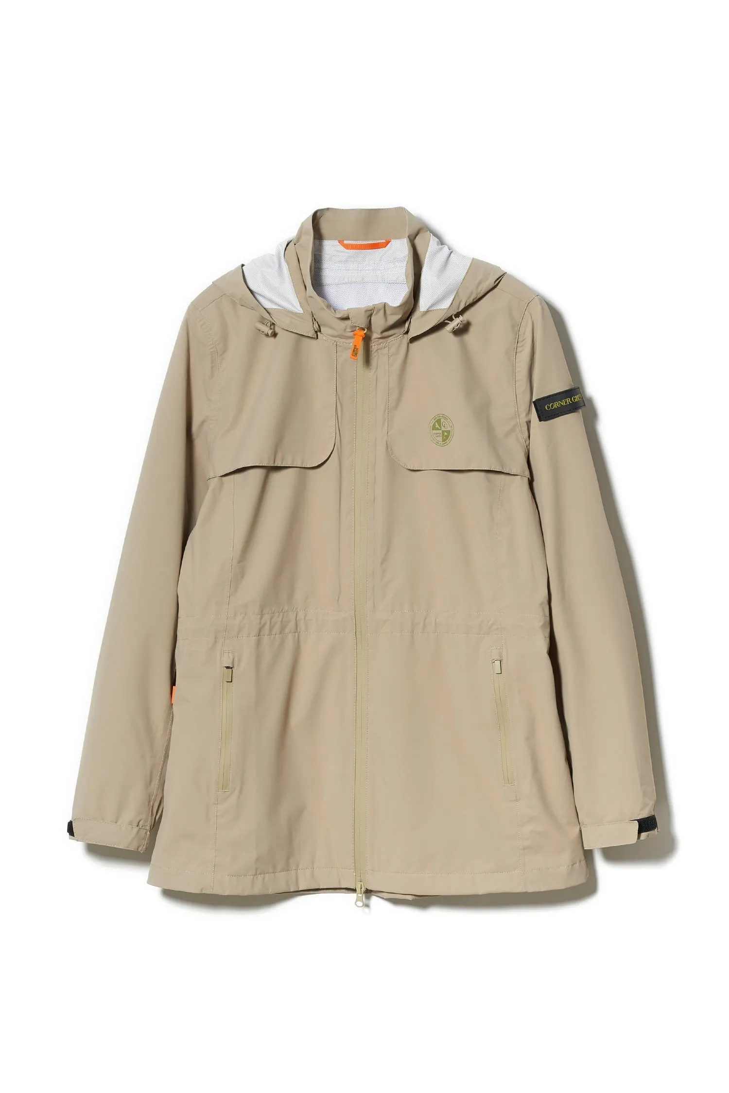 BIRDIE Womens Golf Rain Jacket - Beige