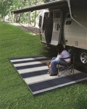 Blue Stripes 42871 Awning Leisure Mat 6' X 9'
