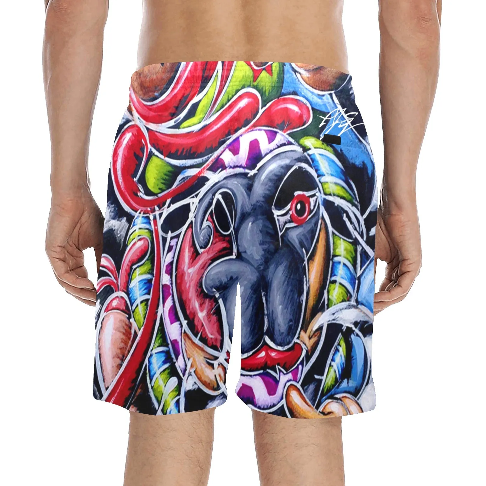 Bovine Methane Men's Mid-Length Beach Shorts