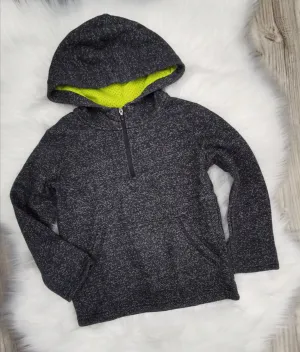 BOY SIZE 4 YEARS - OSHKOSH, Speckled Grey Half-Zip Pullover Hoodie NWOT B29
